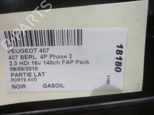 Right front door PEUGEOT 407 (6D_) 2.0 HDi (6DRHRH) | BP26068470C3 