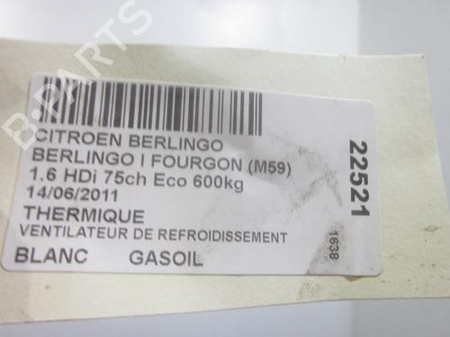 Køleventilator elektrisk CITROËN BERLINGO Box Body/MPV (B9) 1.6 HDi 75 | BP26069653M35 