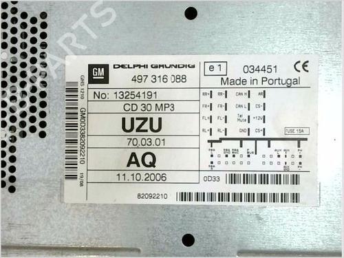 Radio OPEL CORSA D (S07) 1.3 CDTI (L08, L68) | BP27619839E6 