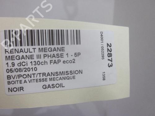 Gearbox RENAULT MEGANE III Hatchback (BZ0/1_, B3_) 1.9 dCi (BZ0N, BZ0J) | BP26072011M3 