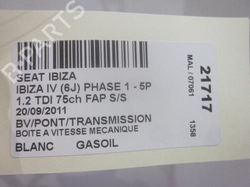 Gearbox SEAT IBIZA IV SC (6J1, 6P5) 1.2 TDI | BP26067011M3 