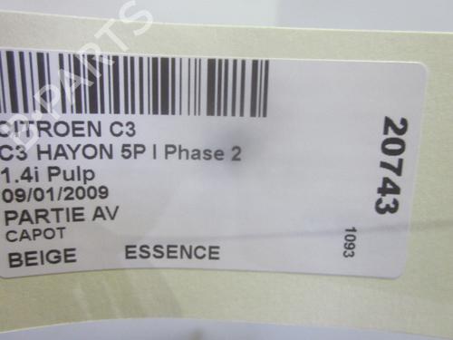 Hood CITROËN C3 I (FC_, FN_) 1.4 i | BP26077965C1 