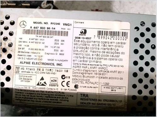 Radio MERCEDES-BENZ VITO Van (W447) 109 CDI (447.601, 447.603, 447.605) | BP26108875E6 