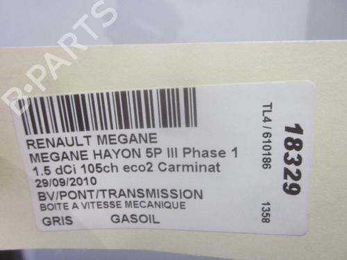 Gearbox RENAULT MEGANE III Hatchback (BZ0/1_, B3_) 1.5 dCi | BP26065777M3 