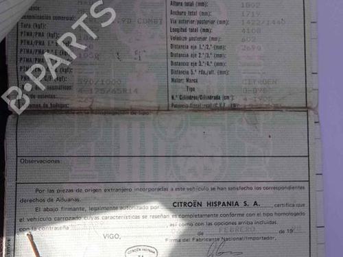 Right headlight CITROËN BERLINGO / BERLINGO FIRST MPV (MF_, GJK_, GFK_) 1.9 D (MFDJY) | BP26942193C29 