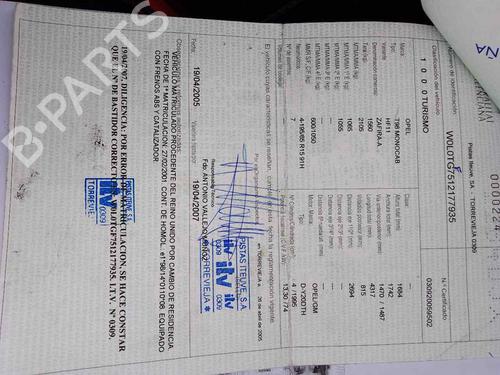 Ferdsskriver OPEL ZAFIRA A MPV (T98)  | BP31050947C48 