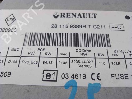 Radio RENAULT MEGANE III Hatchback (BZ0/1_, B3_) 1.5 dCi | BP26885628E6 