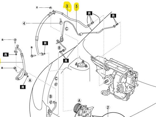 Used AC pipe MAZDA 2 (DE_, DH_) 1.4 MZR-CD (68 hp) 26484627