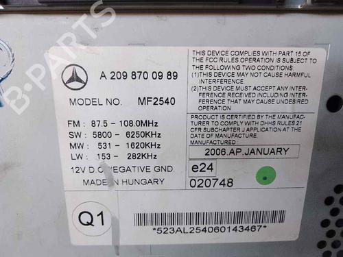 Radio MERCEDES-BENZ CLK (C209)  | BP26479959E6 
