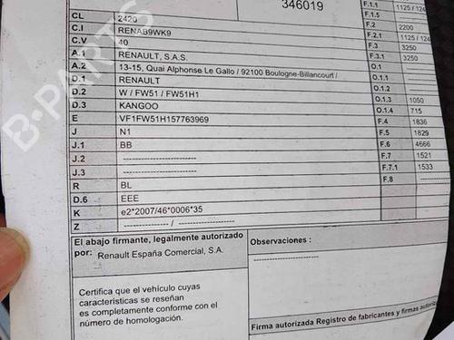 Front left panel RENAULT KANGOO / GRAND KANGOO II (KW0/1_) 1.5 dCi 90 (KW05, KW08, KW0G, KW11) | BP34003814C58  - Image 13