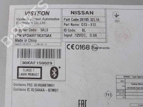 Radio NISSAN PULSAR Hatchback (C13)  | BP27501482E6 