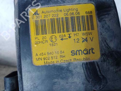 Højre forlygte SMART FORFOUR (454) 1.1 (454.033) | BP26483633C29 