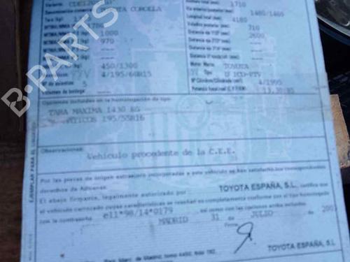 Right headlight TOYOTA COROLLA (_E12_)  | BP29272639C29 