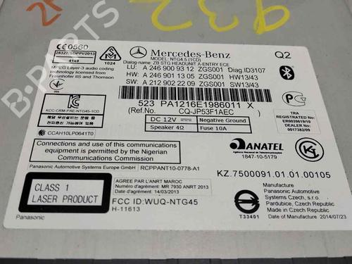 Radio MERCEDES-BENZ A-CLASS (W176) A 200 CDI / d (176.008) | BP31978870E6