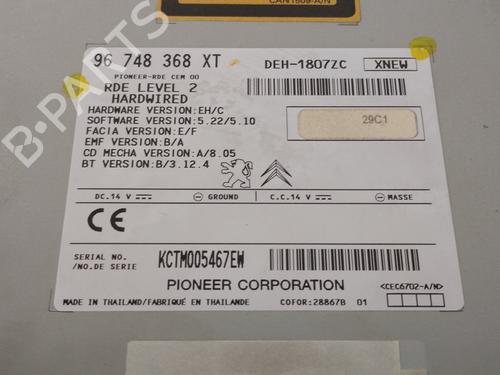 Radio PEUGEOT ION  | BP26694016E6 