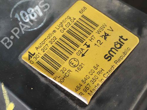 Faro derecho SMART FORFOUR (454) 1.3 (454.031) | BP30385610C29