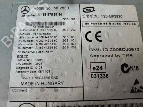 Radio MERCEDES-BENZ B-CLASS Sports Tourer (W245)  | BP28466943E6