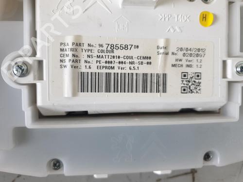 Used Instrument cluster Instrument cluster PEUGEOT 208 I (CA_, CC_) 1.6 HDi (92 hp) 26416907 26416907