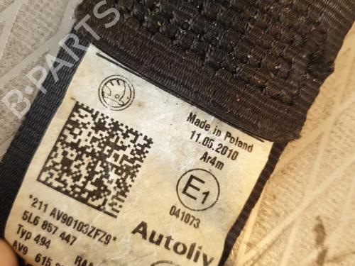 Rear left seatbelt SKODA YETI (5L) 2.0 TDI | BP26422202I29 - Image 3