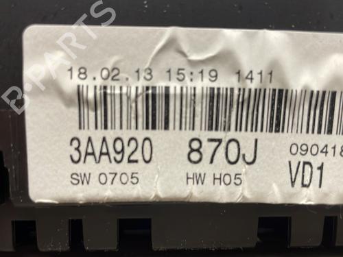 Used Instrument cluster Instrument cluster VW PASSAT B7 Variant (365) 1.6 TDI (105 hp) 31322495 31322495