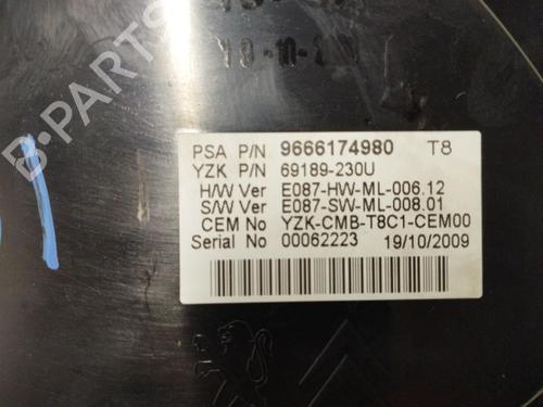Instrument cluster PEUGEOT 5008 (0U_, 0E_) 1.6 HDi | BP26422018C47 