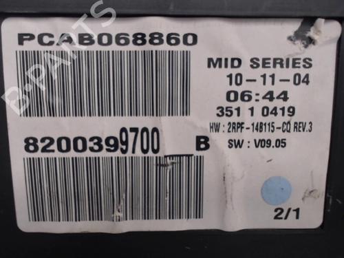 Instrument cluster RENAULT MEGANE II Estate (KM0/1_) 1.5 dCi (KM02, KM13) | BP27038187C47 