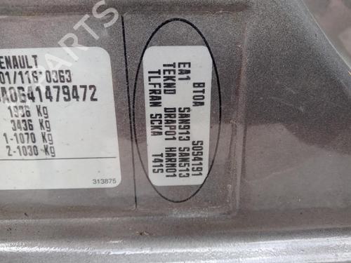 Used Hood Hood RENAULT LAGUNA III (BT0/1) 1.5 dCi (BT00, BT0A, BT0T, BT1J) (110 hp) 27028415 27028415