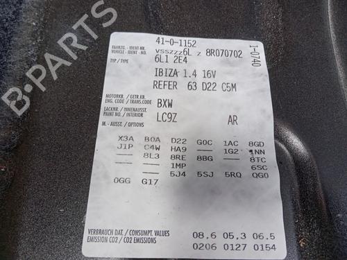 Used Front left exterior door handle SEAT IBIZA III (6L1) 1.4 16V (86 hp) 26980056