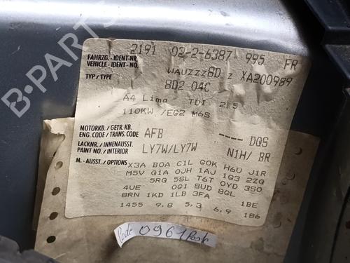 Used Parts AUDI A4 B5 (8D2) 2.5 TDI 4921383