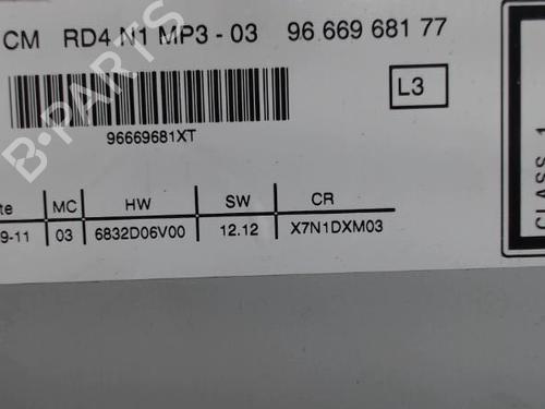 Radio CITROËN BERLINGO Box Body/MPV (B9) 1.6 HDi / BlueHDi 75 | BP26998168E6 