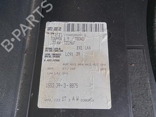 Headlight switch VW TOURAN (1T1, 1T2) 1.9 TDI | BP31810611I24 