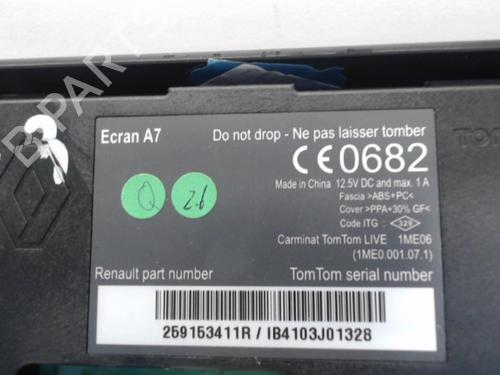 Used Display monitor Display monitor RENAULT MEGANE III Grandtour (KZ0/1) 1.5 dCi (KZ0C, KZ1A) (90 hp) 27022159 27022159