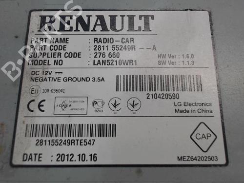 Radio RENAULT CLIO IV (BH_) 1.5 dCi 75 | BP27002479E6
