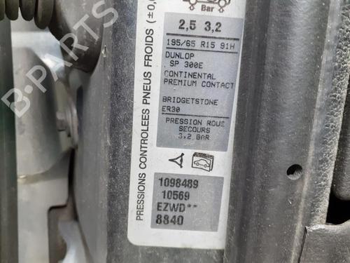 Fuse box PEUGEOT 307 Break (3E) 1.6 HDi 110 | BP26998818E1 