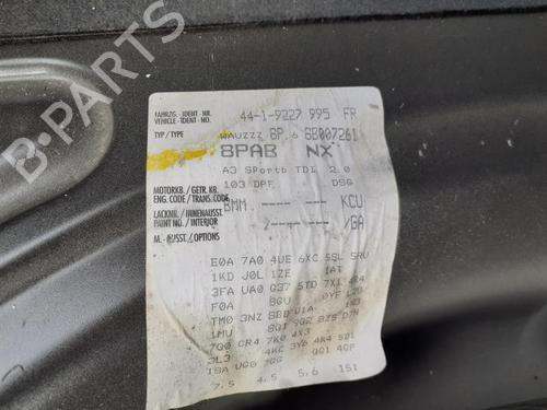 Front right window mechanism AUDI A3 Sportback (8PA) 2.0 TDI | BP26987983C23 
