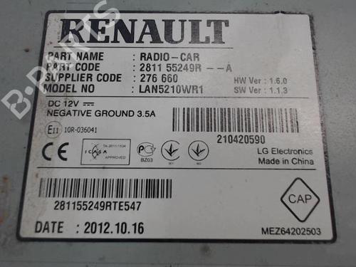 Radio RENAULT CLIO IV (BH_) 1.5 dCi 75 | BP27002479E6