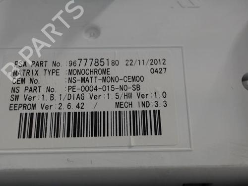 Used Instrument cluster PEUGEOT 3008 I MPV (0U_) 1.6 HDi (114 hp) 27025432