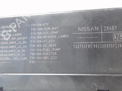 Fuse box NISSAN QASHQAI / QASHQAI +2 I (J10, NJ10, JJ10E) 1.5 dCi | BP27008875E1 