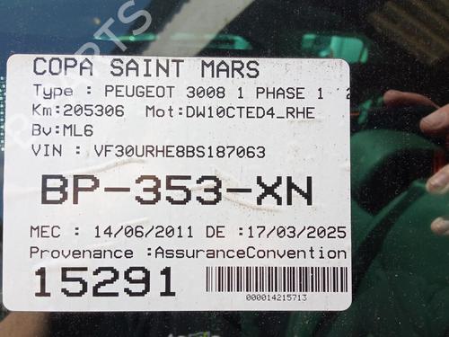 Dashboard PEUGEOT 3008 I MPV (0U_) 2.0 HDi | BP27110139C46