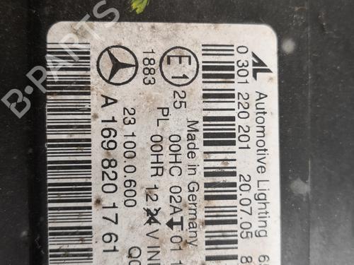 Used Left headlight Left headlight MERCEDES-BENZ B-CLASS Sports Tourer (W245) B 200 CDI (245.208) (140 hp) 27129450 27129450