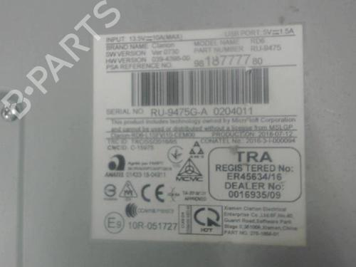 Radio CITROËN C3 / C3 ORIGIN III (SX) 1.2 PureTech 82 | BP27134830E6 