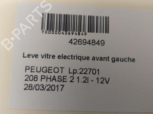 Front left window mechanism PEUGEOT 208 I (CA_, CC_) 1.2 VTI 82 | BP27085512C22 