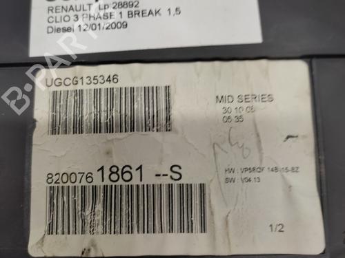 Used Instrument cluster Instrument cluster RENAULT CLIO III Grandtour (KR0/1_) 1.5 dCi (KR0G) (68 hp) 33544752 33544752