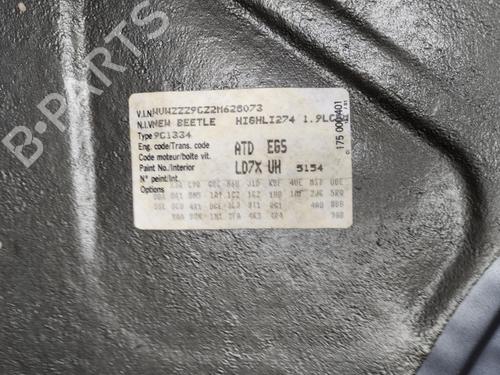 Baklys VW NEW BEETLE (9C1, 1C1) 1.9 TDI | BP27073004C36 
