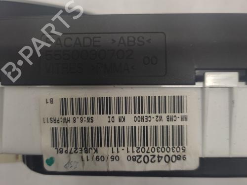 Instrument cluster PEUGEOT 508 I (8D_) 2.0 HDi | BP27087365C47