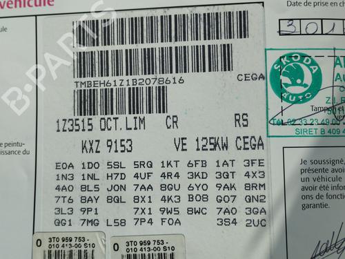 Headlight switch SKODA OCTAVIA II (1Z3) 2.0 TDI RS | BP31974309I24