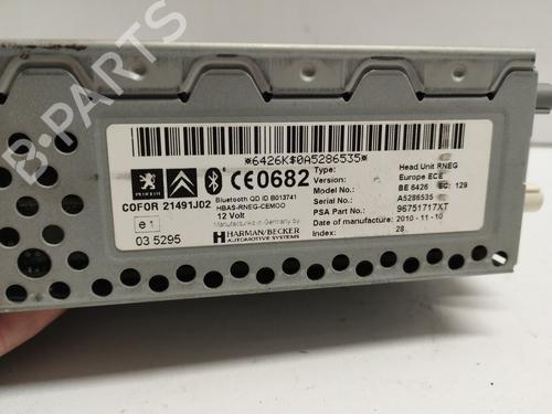 Radio CITROËN C3 II (SC_) 1.4 HDi 70 (SC8HZC, SC8HR0, SC8HP4) | BP27072102E6 