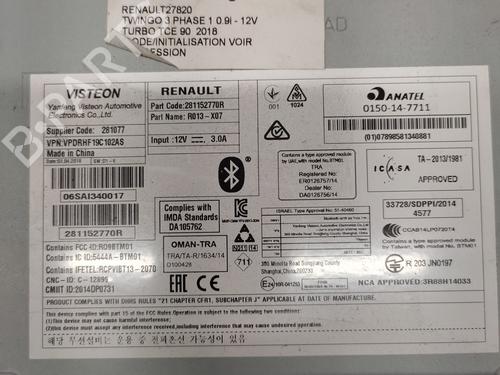 Radio RENAULT TWINGO III (BCM_, BCA_) 0.9 TCe 90 (BCM9, BCM2) | BP27046332E6 - Image 4