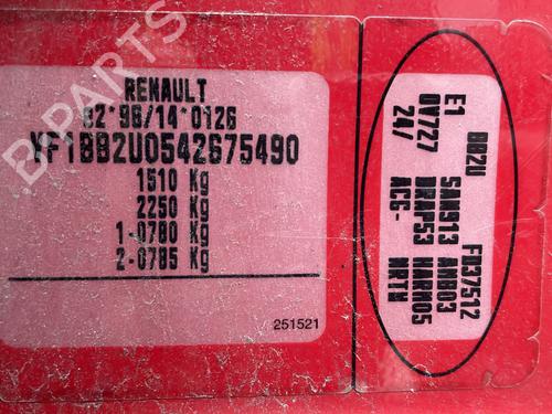 Rear right lock RENAULT CLIO II (BB_, CB_) 1.2 16V (BB05, BB0W, BB11, BB27, BB2T, BB2U, BB2V, CB05,... | BP31825498C99 