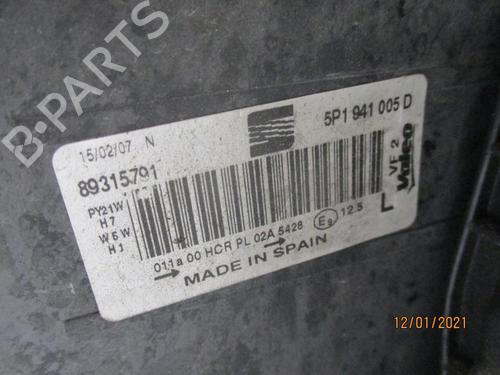 Used Left headlight SEAT ALTEA (5P1) 2.0 TDI 16V (140 hp) 27080055